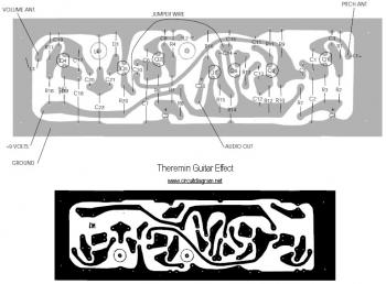 Theremin Guitar Effect pcb