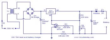 24V Lead-Acid Battery Charger Diagram