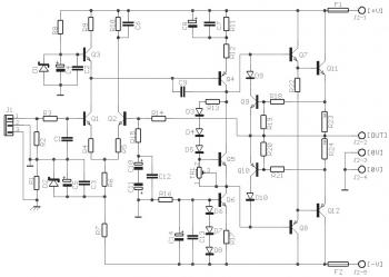 50W Power Amplifier Circuit diagram