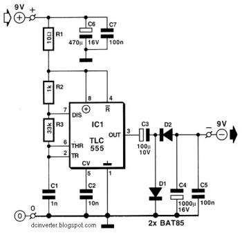 DC Converter Circuit +9V to -9V