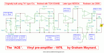 Vinyl Pre-Amplifier circuit diagram