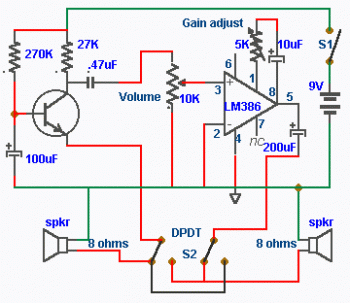 Doorphone Intercom circuit diagram