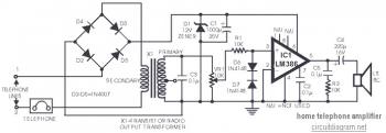 Home Telephone Amplifier Circuit diagram