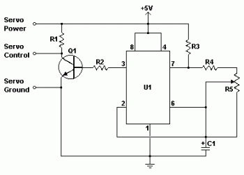Simple Servo Motor Controller circuit diagram