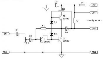 High Quality Headphone Amplifier Circuit diagram