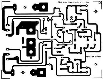 30W Audio Power Amplifier Bottom PCB Layout