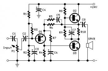 5W Audio Amplifier circuit based BD439