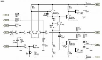 80w Power Amplifier Circuit Electronic Schematic Diagram