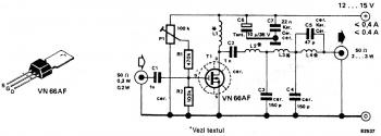 10M band 27MHz RF Amplifier VN66AF PCB layout