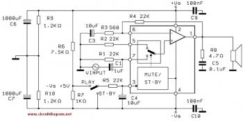 60W Power Audio Amplifier based on TDA2052 schematic diagram