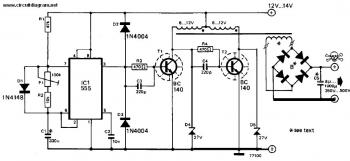 Inverter 12V DC to 240V DC circuit diagram