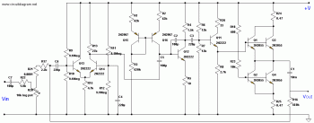 24W Audio Amplifier circuit diagram