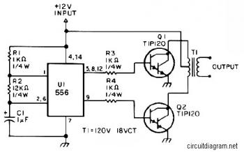 25W Low Power Inverter circuit diagram