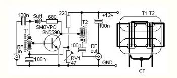 4W HF Bands QRP RF Linear Amplifier circuit diagram