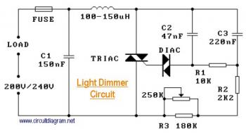 220V Light Dimmer circuit diagram