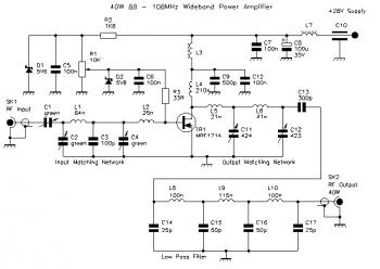 40W Wideband RF Power Amplifier 88 - 108 MHz