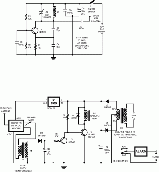 Wireless Car Alarm | Electronic Schematic Diagram