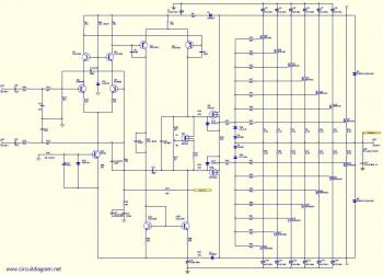 800W Audio Amplifier with MOSFETcircuit diagram