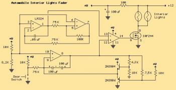 Interior Light Fader for Automobile circuit diagram