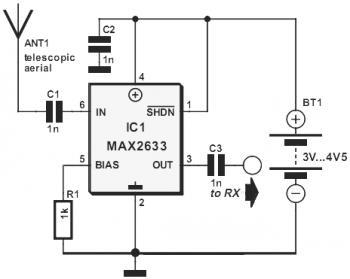 VHF RF Preamp 100-175 MHz with MAX2633