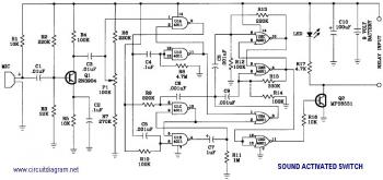 Sound Activated Switch circuit diagram