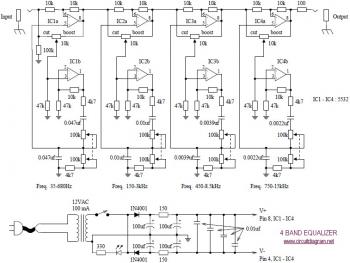 4 Band Equalizer Electronic Schematic